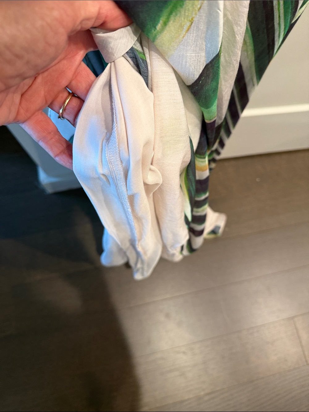 Anthropologie Flowing Green & Black Print Maxi Dress - Picture 7 of 7